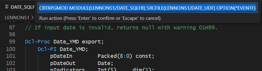 IBM i Coding Using VS Code - Figure 6