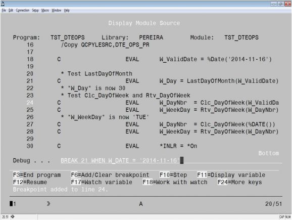 RPG Academy: Debug Done Right ÃƒÆ’Ã†â€™Ãƒâ€ Ã¢â‚¬â„¢ÃƒÆ’Ã¢â‚¬Å¡Ãƒâ€šÃ‚Â¢ÃƒÆ’Ã†â€™Ãƒâ€šÃ‚Â¢ÃƒÆ’Ã‚Â¢ÃƒÂ¢Ã¢â‚¬Å¡Ã‚Â¬Ãƒâ€¦Ã‚Â¡ÃƒÆ’Ã¢â‚¬Å¡Ãƒâ€šÃ‚Â¬ÃƒÆ’Ã†â€™Ãƒâ€šÃ‚Â¢ÃƒÆ’Ã‚Â¢ÃƒÂ¢Ã¢â€šÂ¬Ã…Â¡Ãƒâ€šÃ‚Â¬ÃƒÆ’Ã¢â‚¬Â¦ÃƒÂ¢Ã¢â€šÂ¬Ã…â€œ A Step-by-Step Debug Session, Part 1 - Figure 3